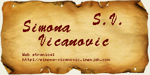 Simona Vicanović vizit kartica